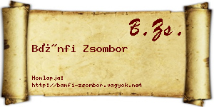Bánfi Zsombor névjegykártya